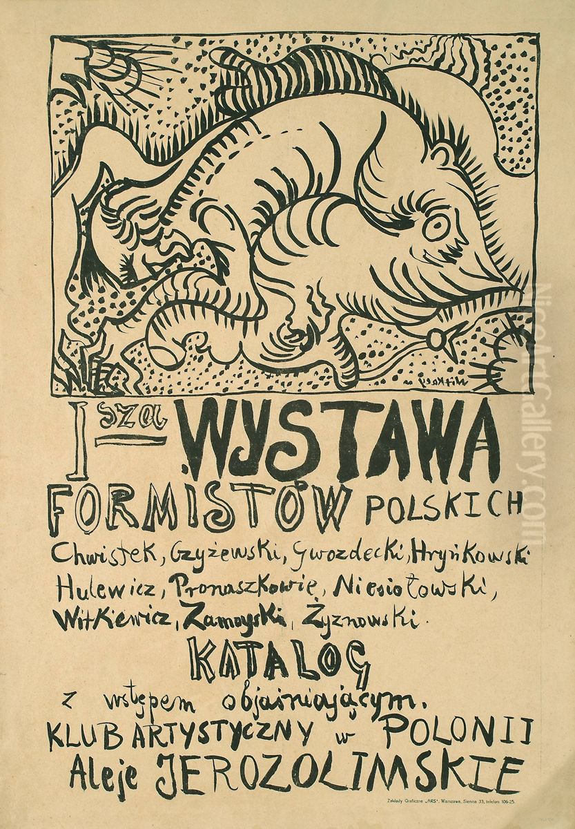 I-sza Wystawa Formistow Polskich Oil Painting by Stanislaw Ignacy Witkiewicz (Witkacy)