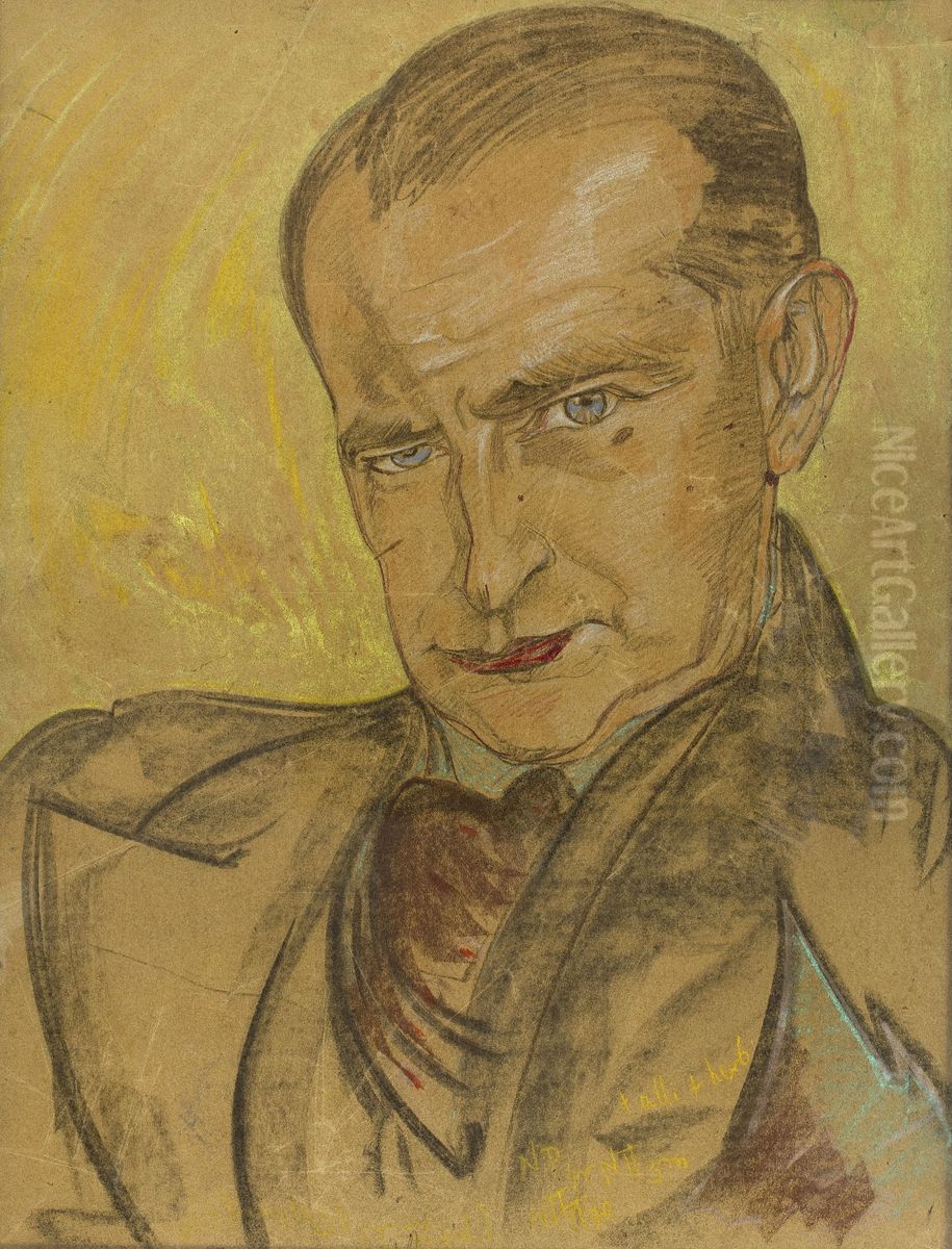 Portret Mariana Bronislawa Godeckiego Oil Painting by Stanislaw Ignacy Witkiewicz (Witkacy)