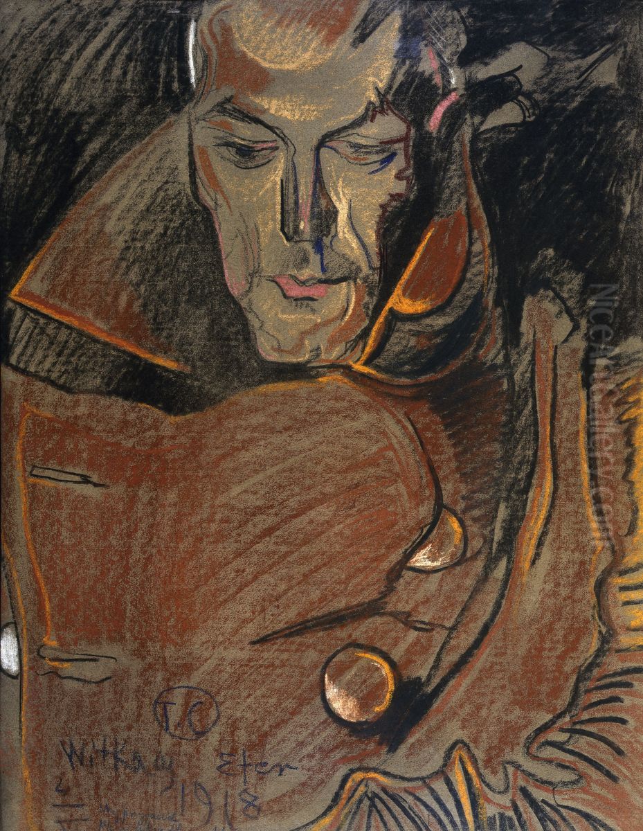 Portrait of a man Oil Painting by Stanislaw Ignacy Witkiewicz (Witkacy)