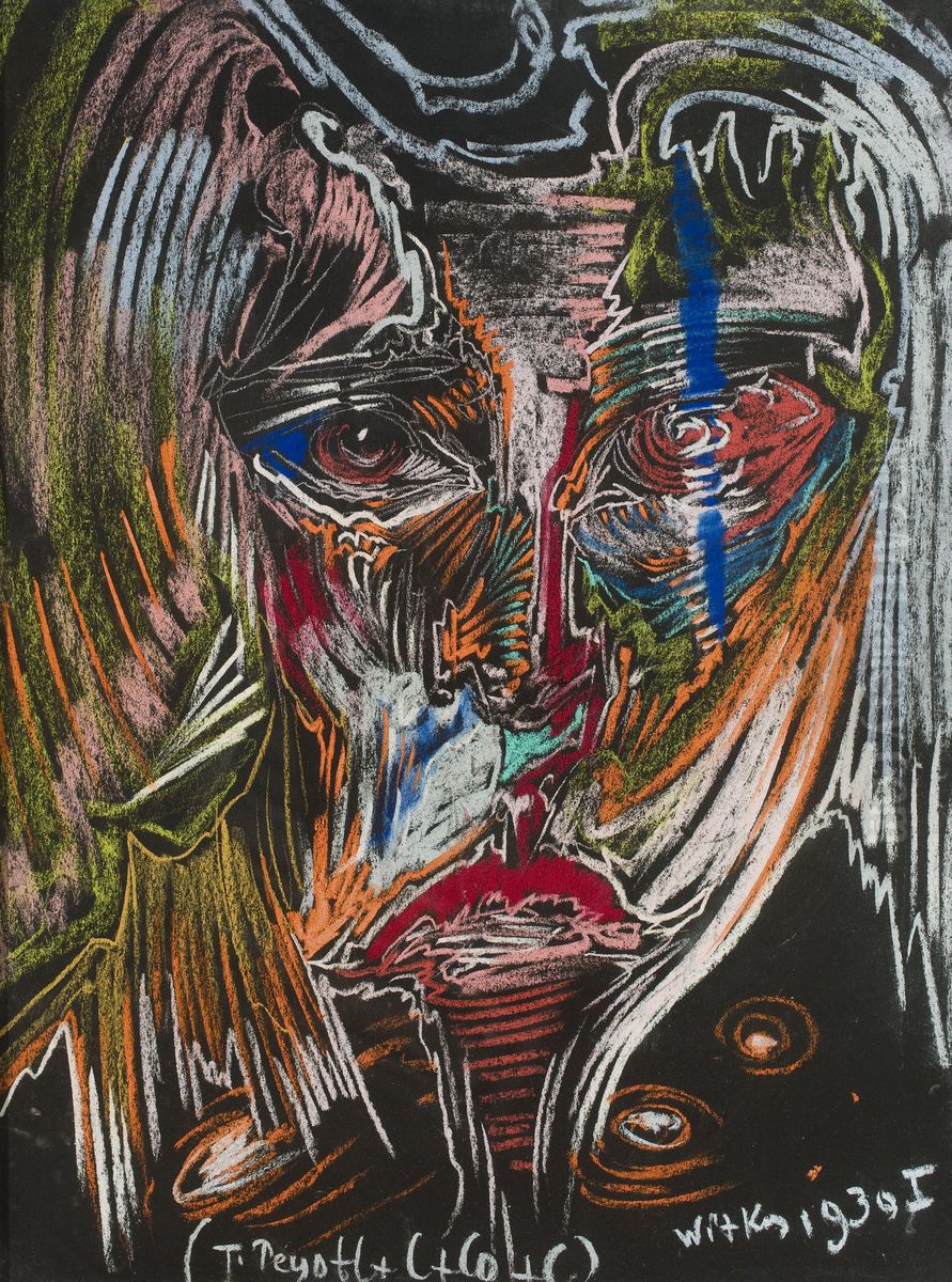 Portrait of Edwarda Szmuglarowska, splinter in the eye Oil Painting by Stanislaw Ignacy Witkiewicz (Witkacy)