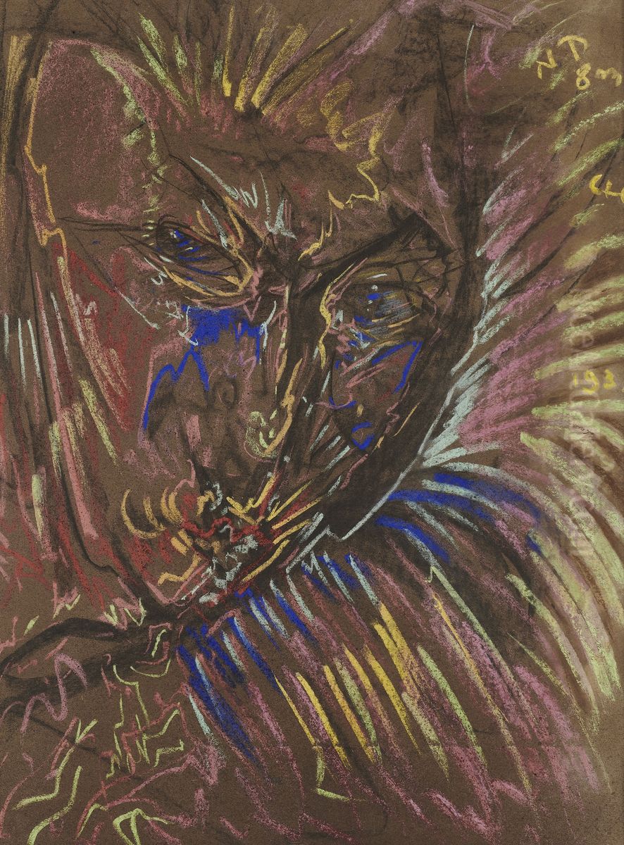 Portret Wladyslawa Nelkena Oil Painting by Stanislaw Ignacy Witkiewicz (Witkacy)