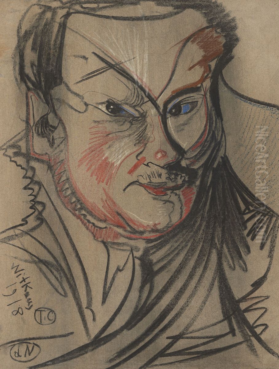 Male portrait Oil Painting by Stanislaw Ignacy Witkiewicz (Witkacy)