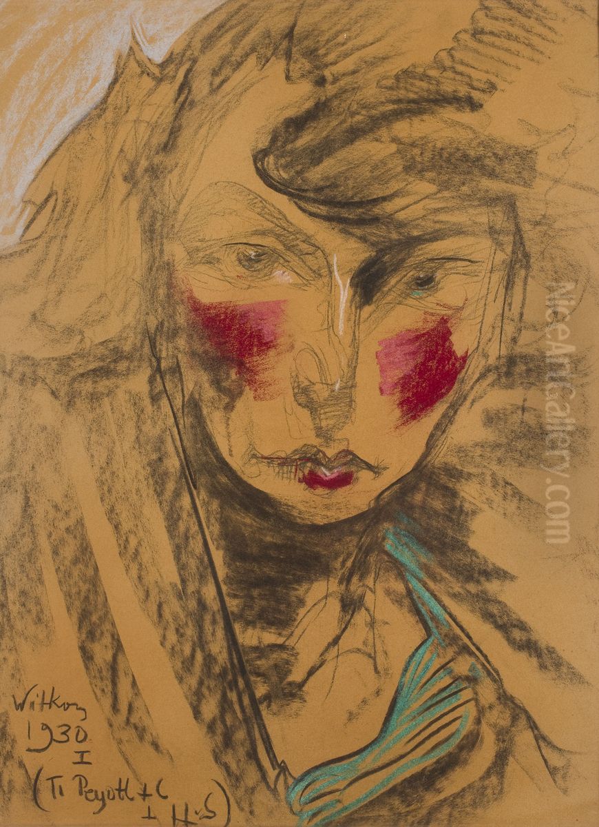 Portrait of Nena Stachurska Oil Painting by Stanislaw Ignacy Witkiewicz (Witkacy)