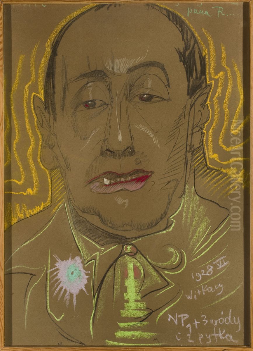 Portrait of Leon Reynel Oil Painting by Stanislaw Ignacy Witkiewicz (Witkacy)