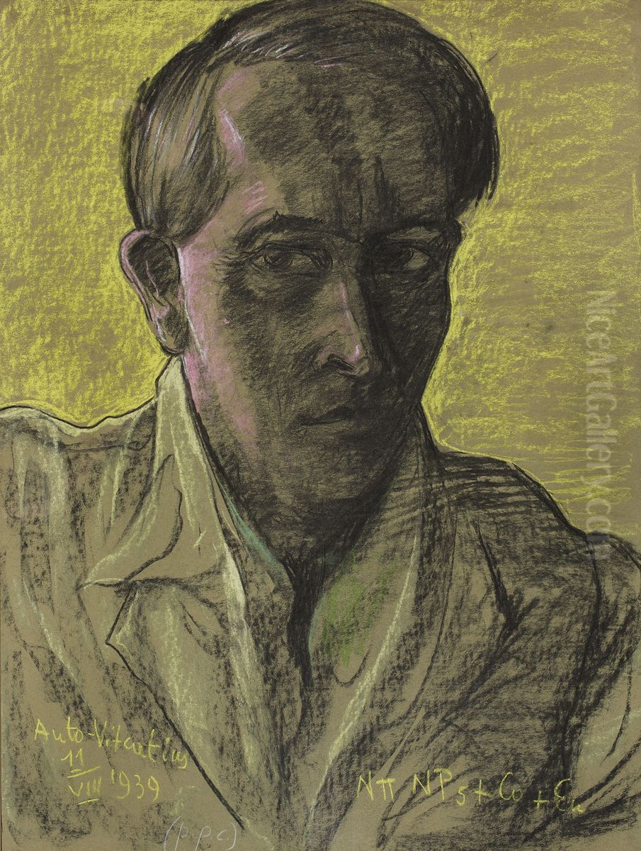 Autoportret Oil Painting by Stanislaw Ignacy Witkiewicz (Witkacy)