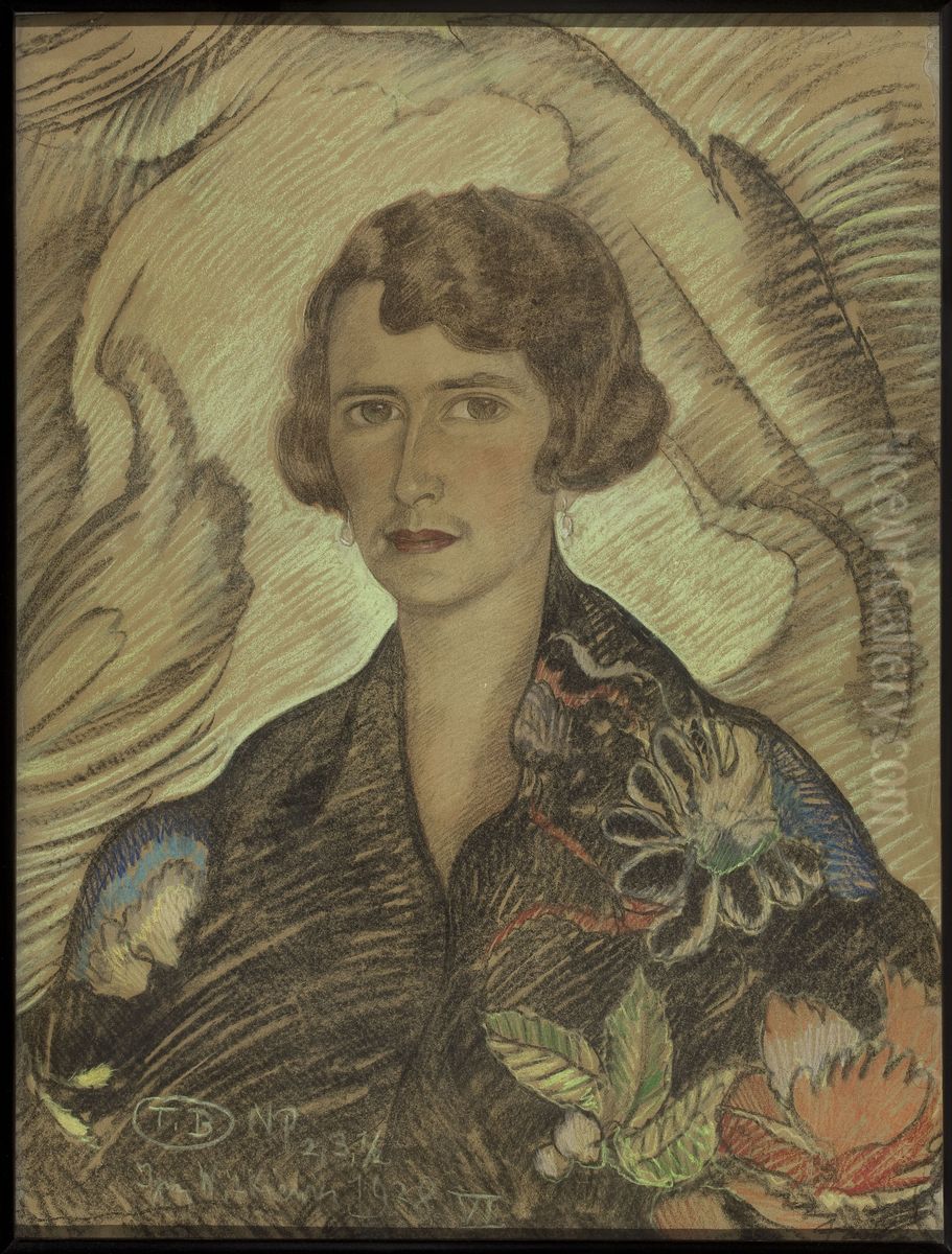 Portret Jadwigi z Glowackich Hofmanowej Oil Painting by Stanislaw Ignacy Witkiewicz (Witkacy)