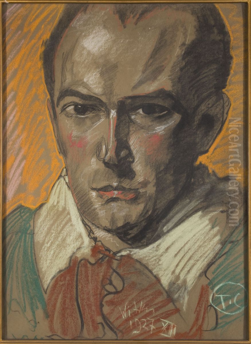 Portrait of Father Jan Humpola Oil Painting by Stanislaw Ignacy Witkiewicz (Witkacy)