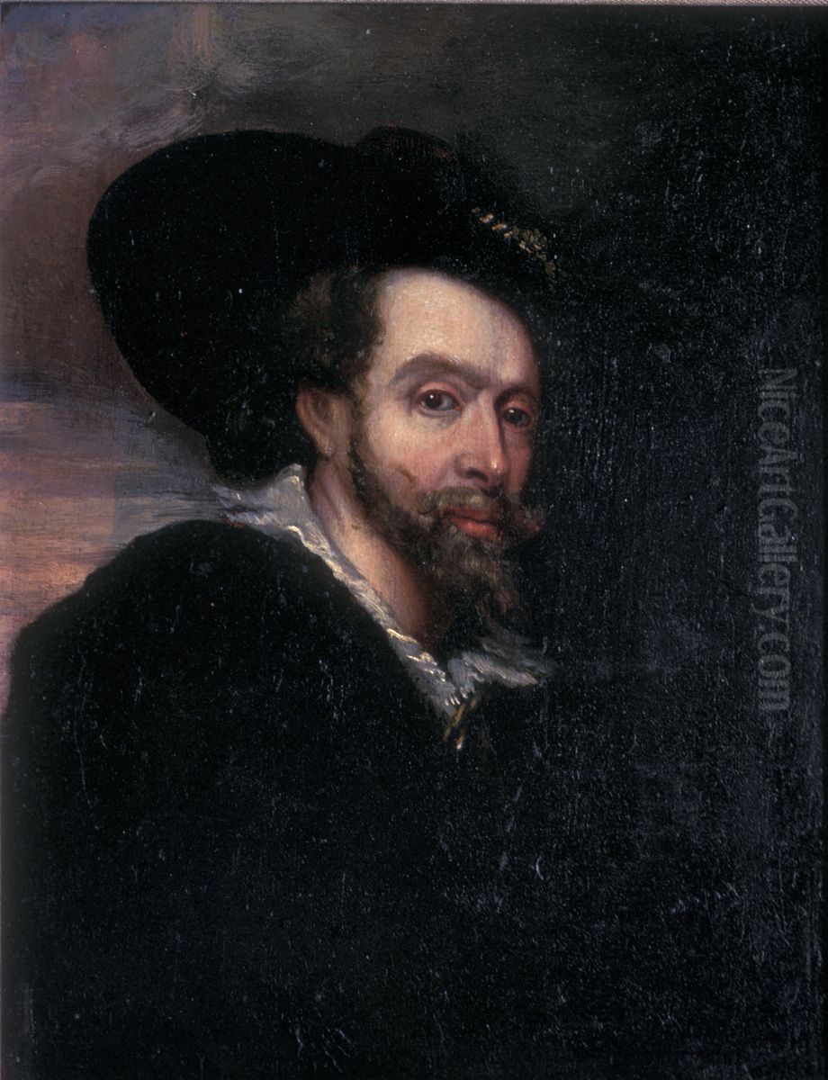 Copy of a Rubens Self-Portrait Oil Painting by Vanderbilt Museum of Art