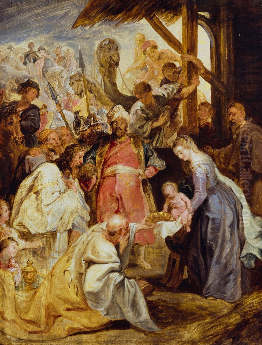 Adoration of the Magi Oil Painting by (studio of) Rubens, Peter Paul