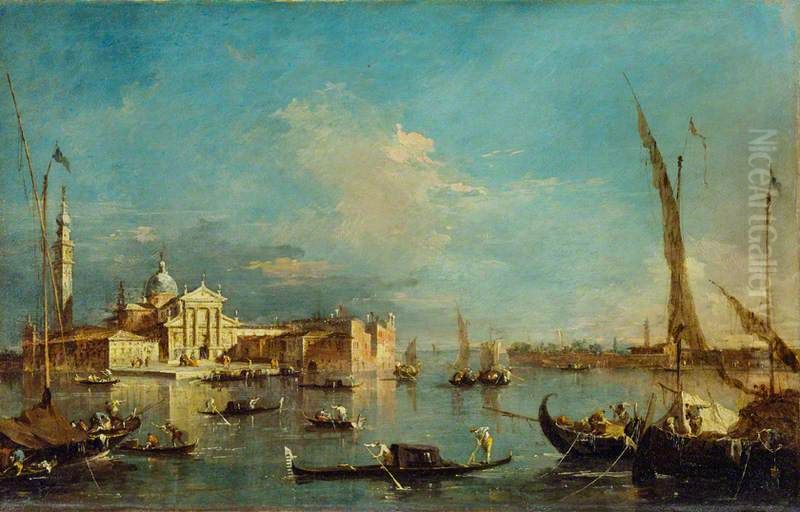 San Giorgio Maggiore with the Giudecca Oil Painting by Francesco Guardi