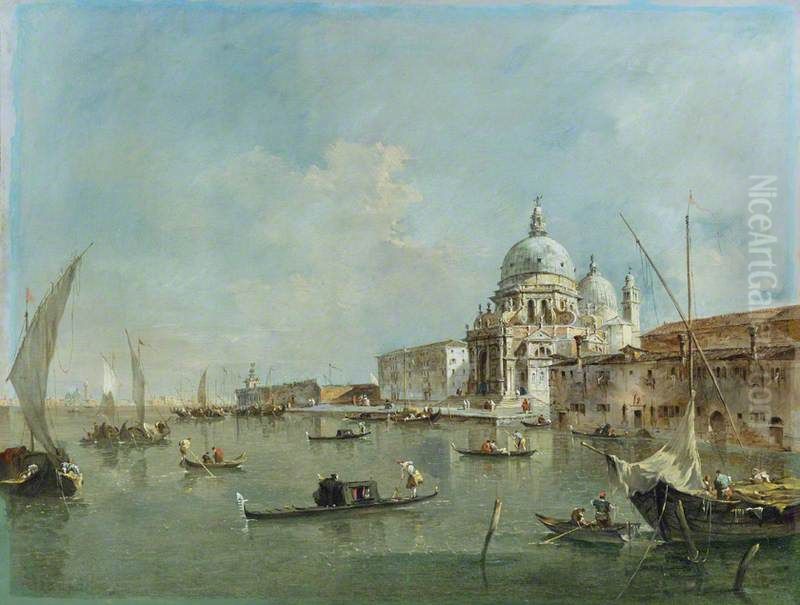 Santa Maria della Salute and the Dogana Oil Painting by Francesco Guardi