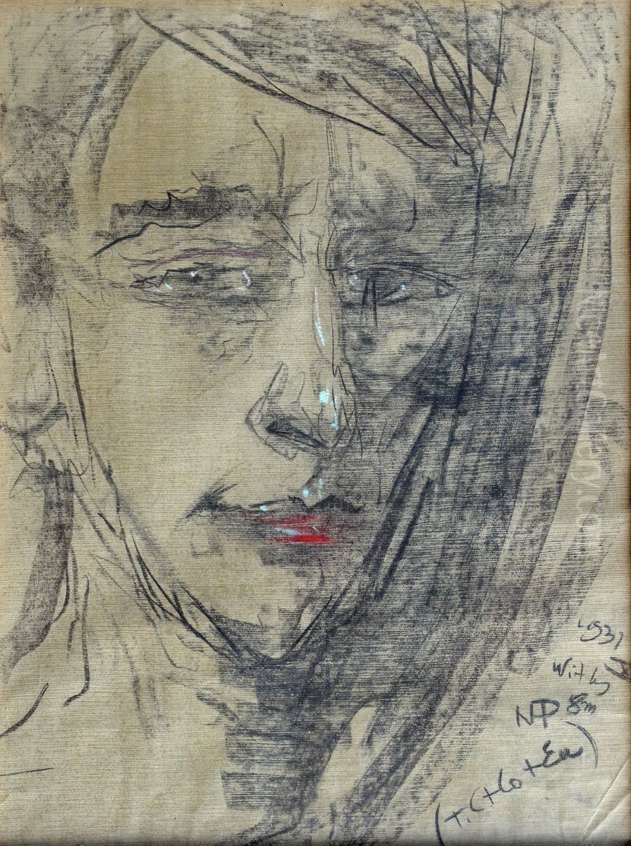 Autoportret Oil Painting by Stanislaw Ignacy Witkiewicz (Witkacy)