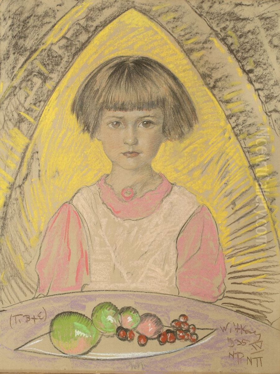 Portret Eugenii Fedorowicz Oil Painting by Stanislaw Ignacy Witkiewicz (Witkacy)