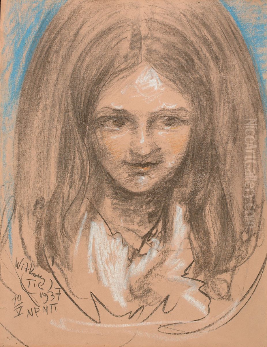 Portrait of Eugenia Fedorowicz Oil Painting by Stanislaw Ignacy Witkiewicz (Witkacy)