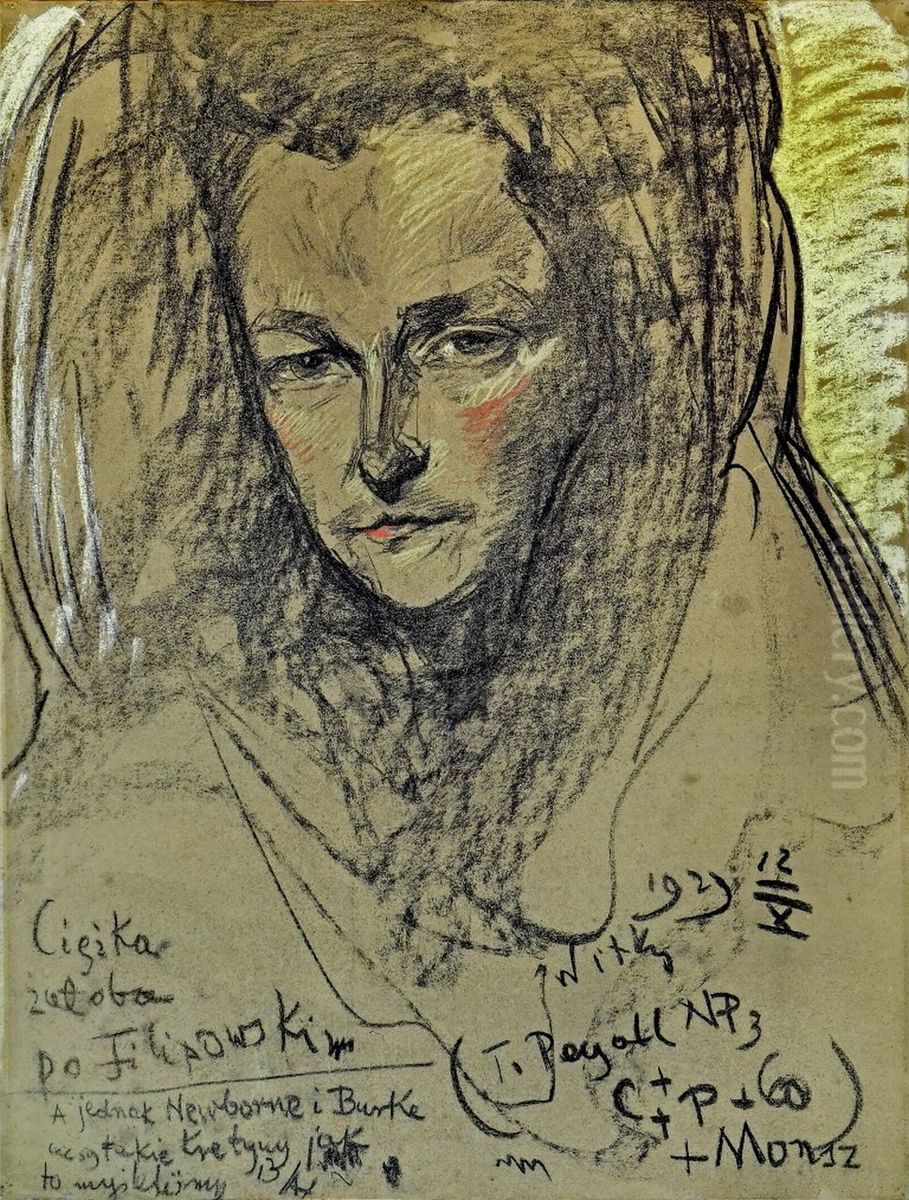 Portret Heleny Bialynickiej-Biruli Oil Painting by Stanislaw Ignacy Witkiewicz (Witkacy)