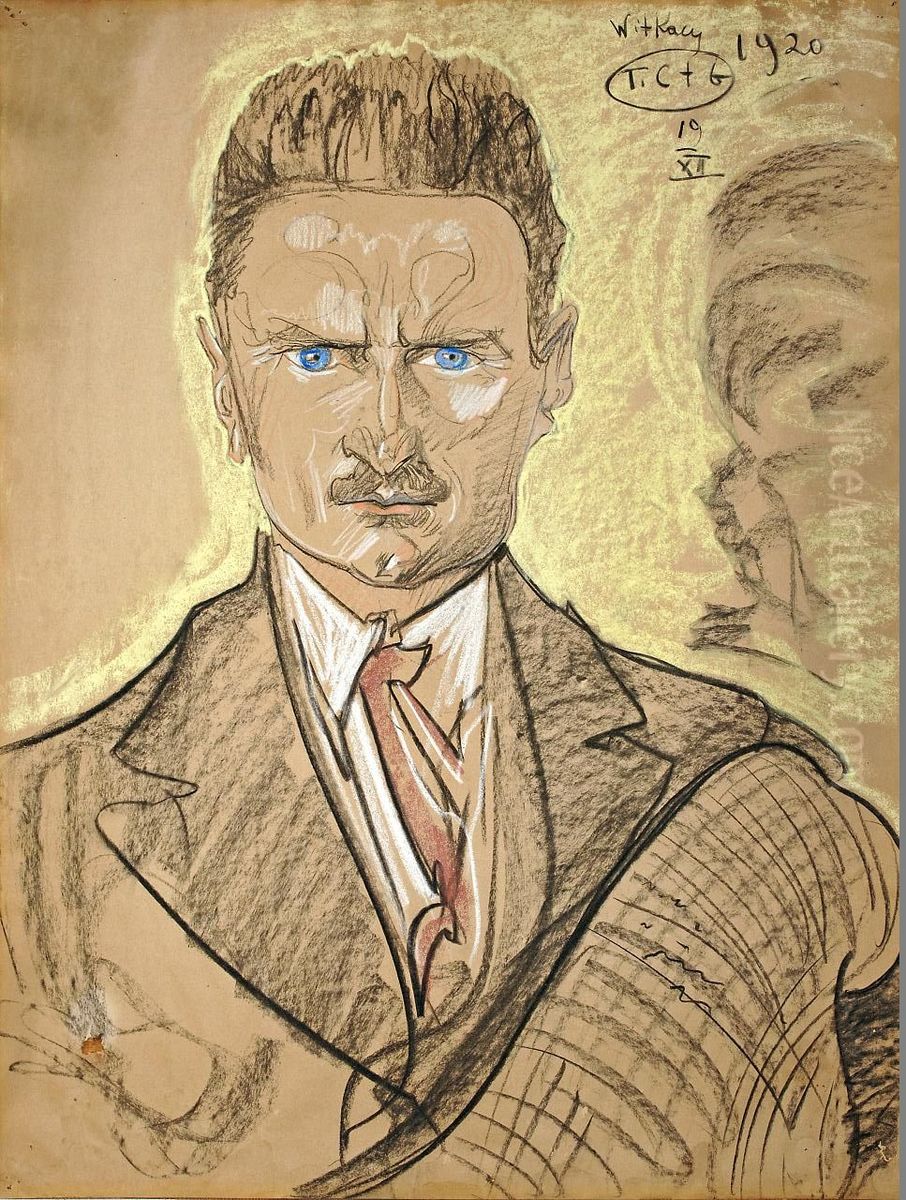 Portrait of Jozef Diehl Oil Painting by Stanislaw Ignacy Witkiewicz (Witkacy)