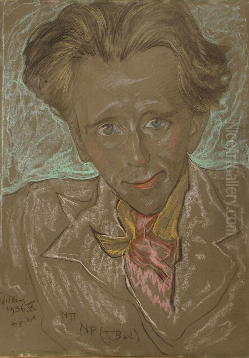 Portrait of Jozef Fedorowicz Oil Painting by Stanislaw Ignacy Witkiewicz (Witkacy)