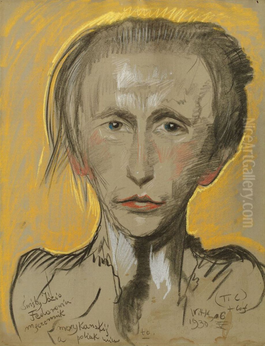 Portrait of Jozef Fedorowicz Oil Painting by Stanislaw Ignacy Witkiewicz (Witkacy)