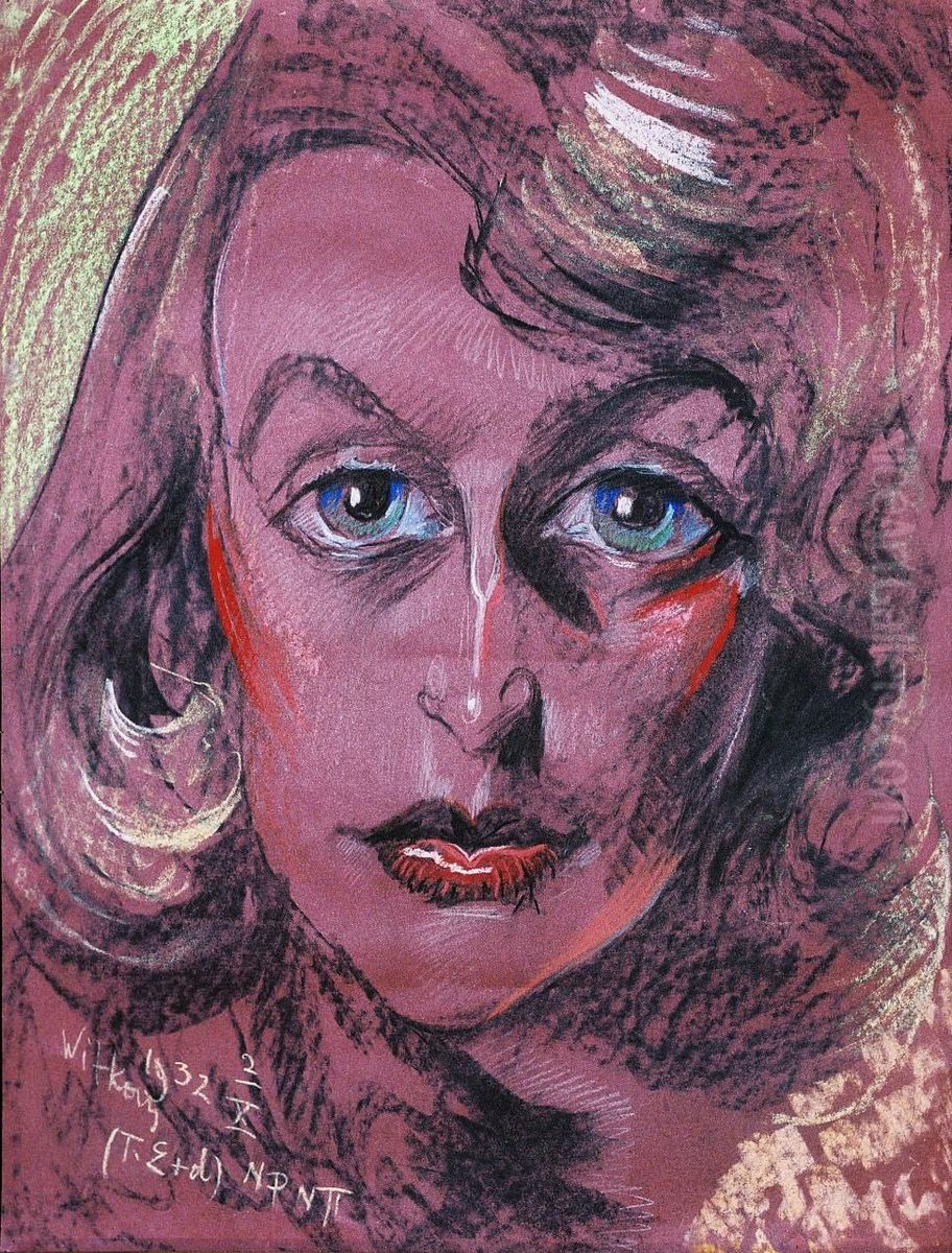 Portret Neny Stachurskiej Oil Painting by Stanislaw Ignacy Witkiewicz (Witkacy)