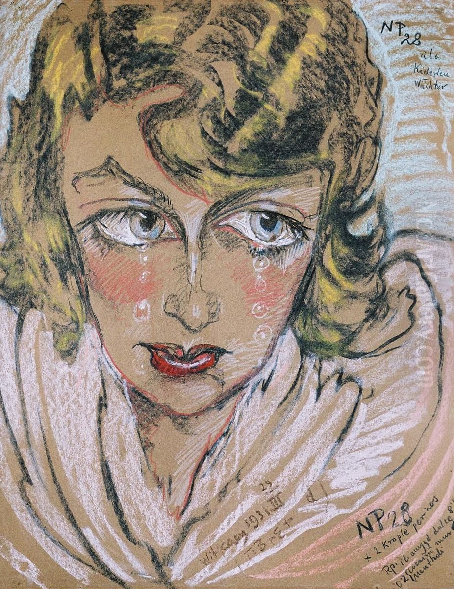 Portrait of Nena Stachurska Oil Painting by Stanislaw Ignacy Witkiewicz (Witkacy)