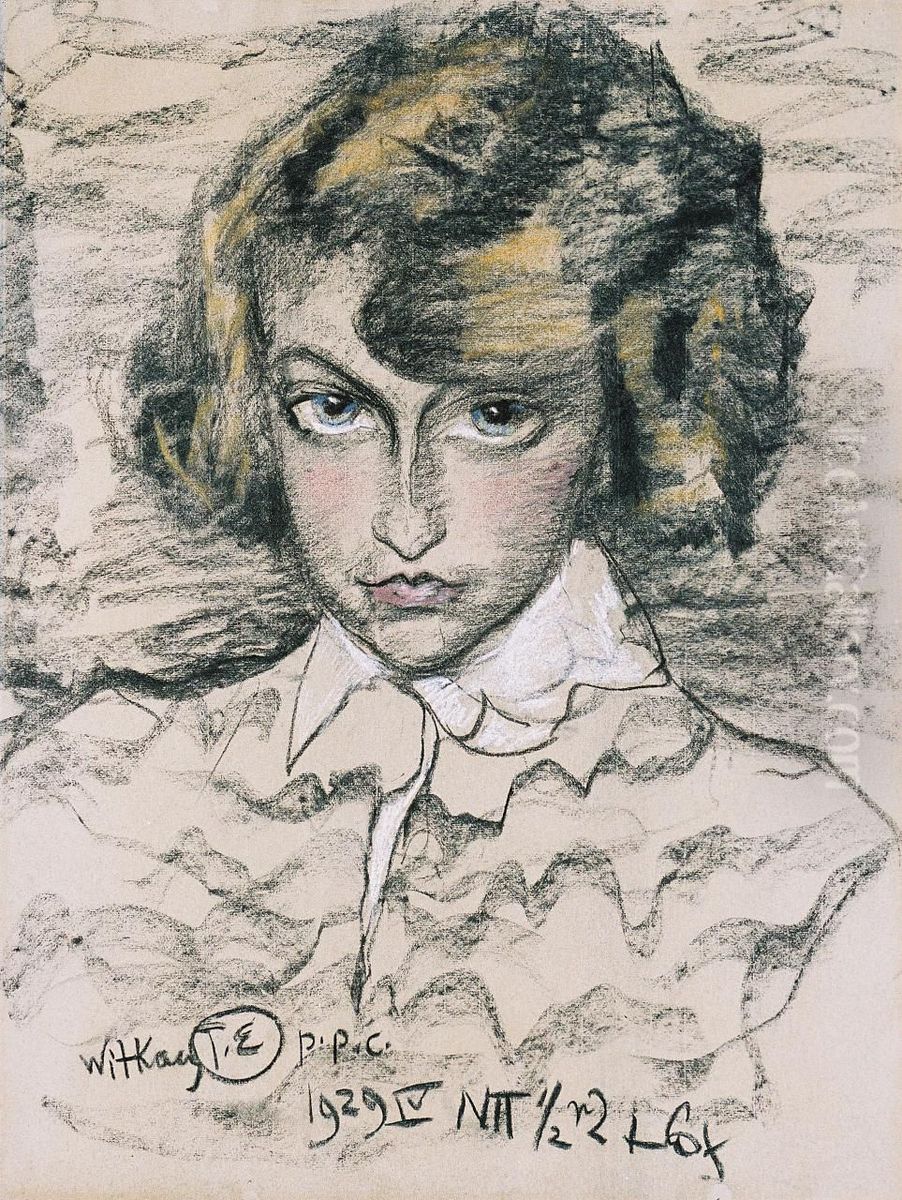 Portrait of Nena Stachurska Oil Painting by Stanislaw Ignacy Witkiewicz (Witkacy)