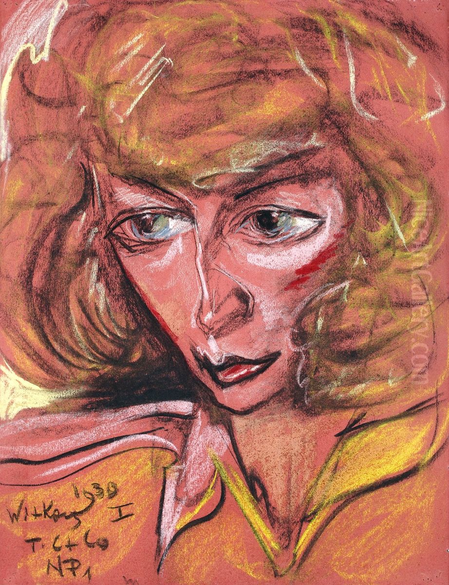 Portrait of Nena Stachurska Oil Painting by Stanislaw Ignacy Witkiewicz (Witkacy)