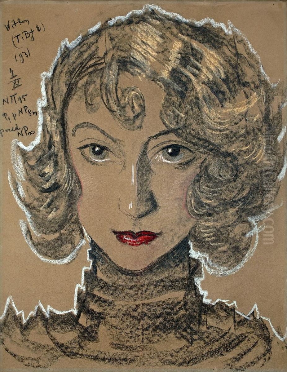 Portrait of Nena Stachurska Oil Painting by Stanislaw Ignacy Witkiewicz (Witkacy)