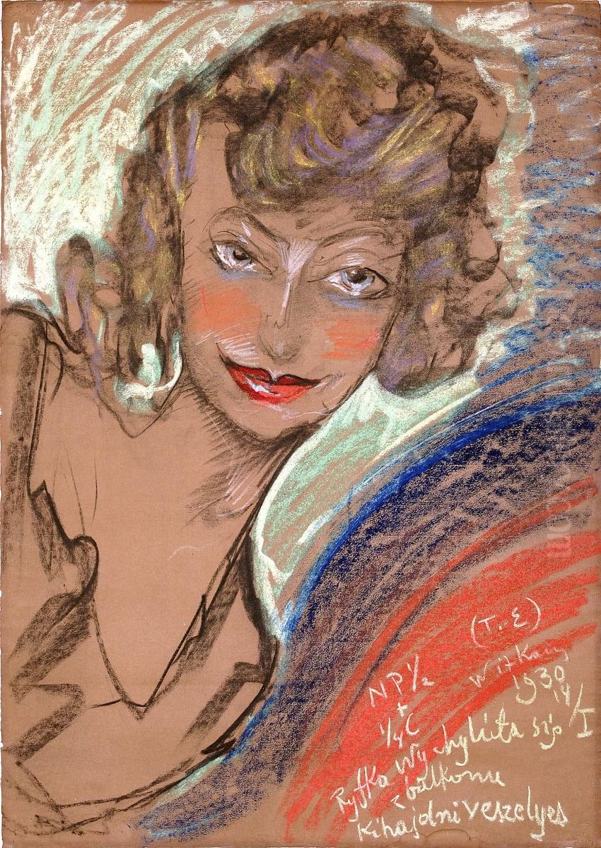 Portret Neny Stachurskiej Oil Painting by Stanislaw Ignacy Witkiewicz (Witkacy)