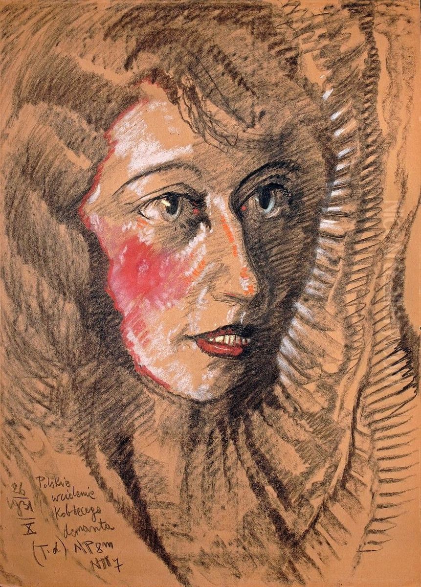 Portret Neny Stachurskiej Oil Painting by Stanislaw Ignacy Witkiewicz (Witkacy)