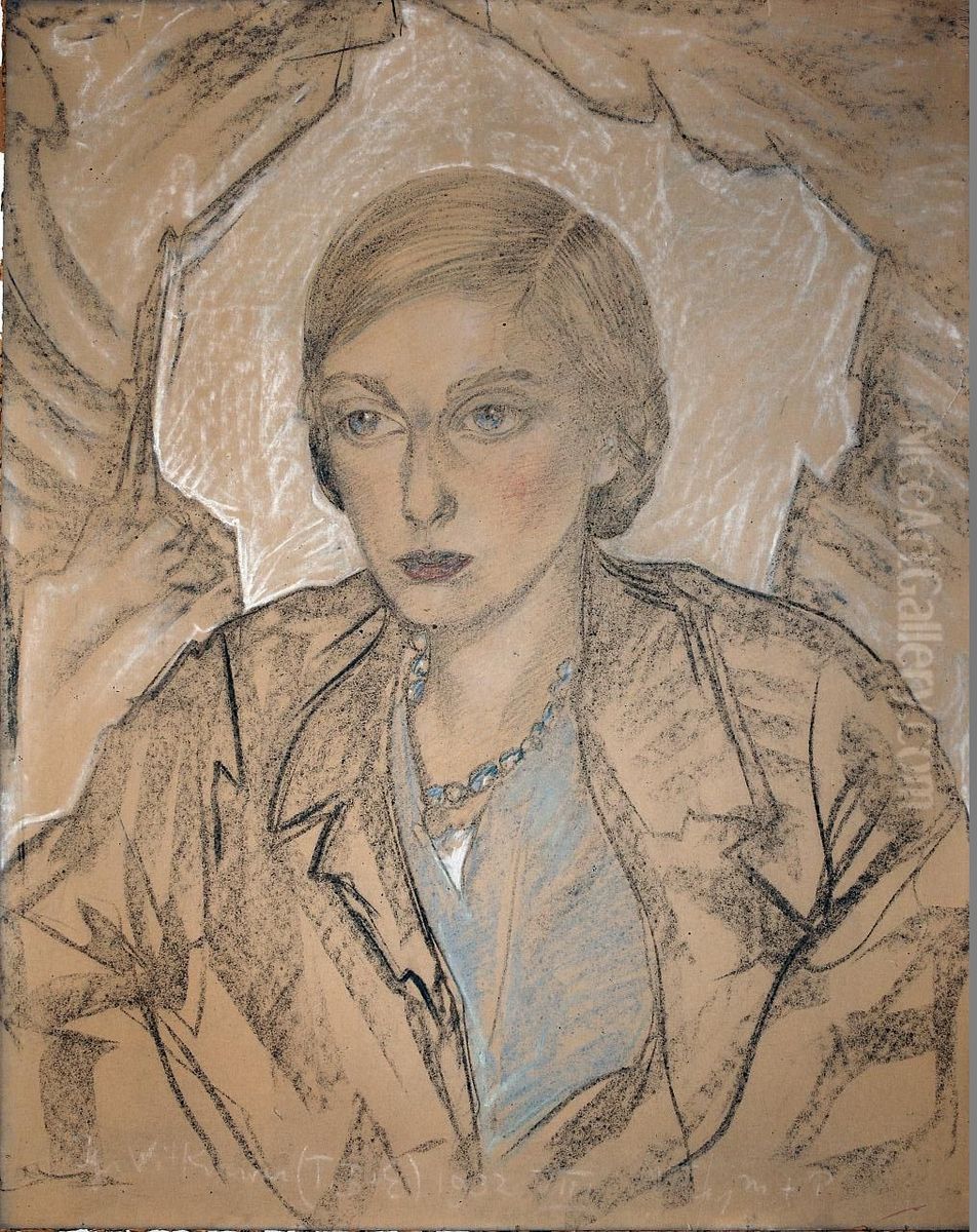 Portret Wandy Szokalskiej Oil Painting by Stanislaw Ignacy Witkiewicz (Witkacy)