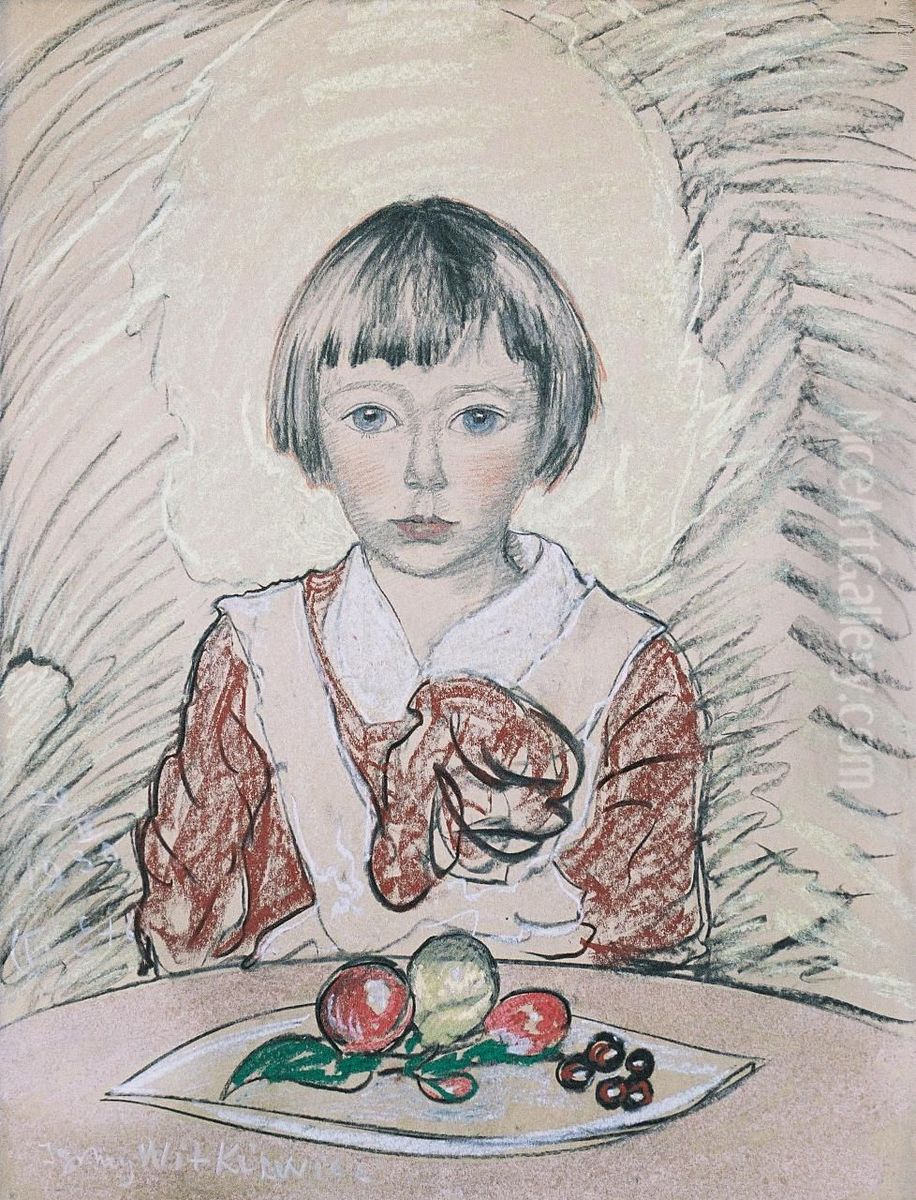 Portrait of a girl Oil Painting by Stanislaw Ignacy Witkiewicz (Witkacy)