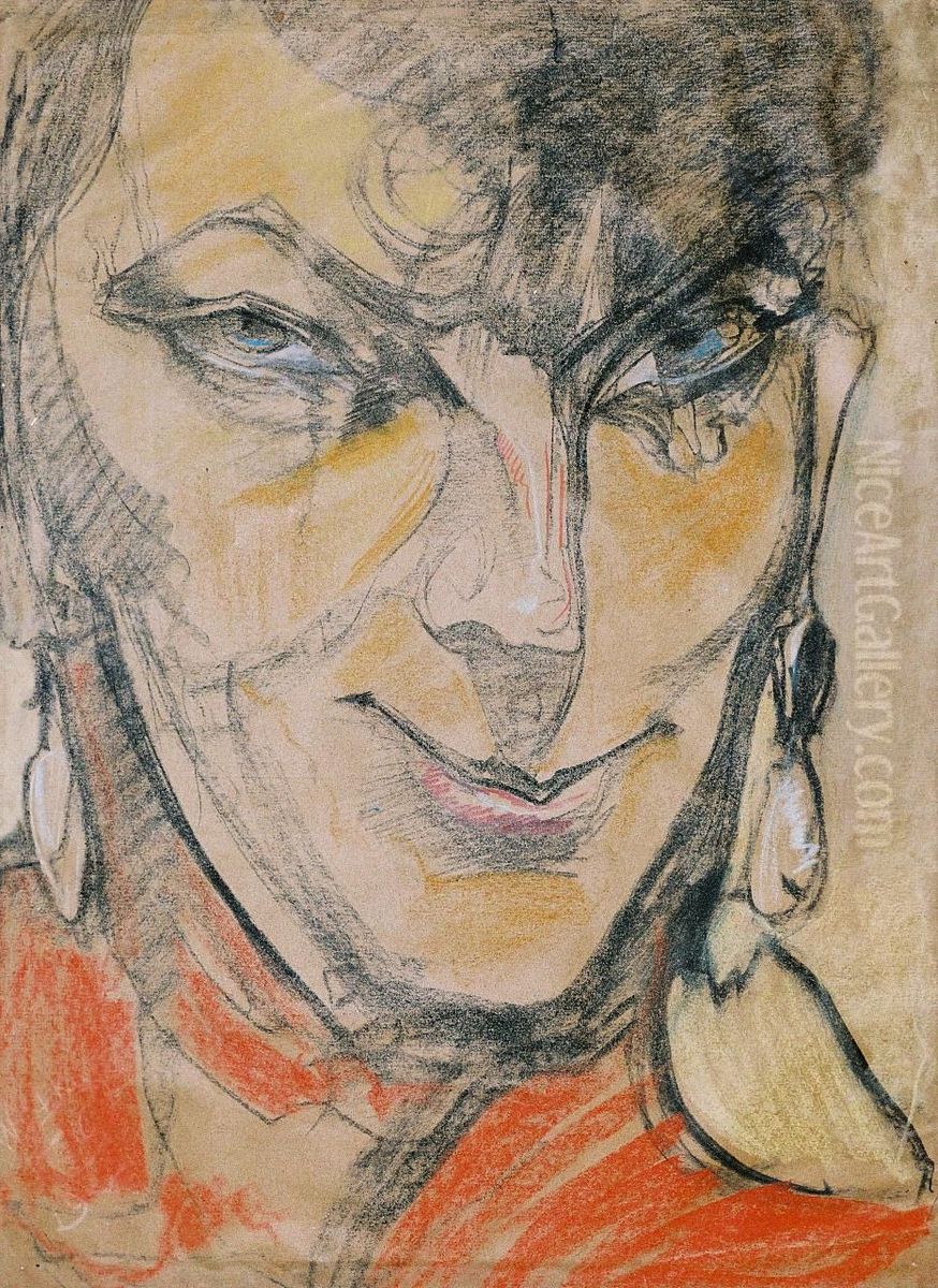 Portret kobiety Oil Painting by Stanislaw Ignacy Witkiewicz (Witkacy)