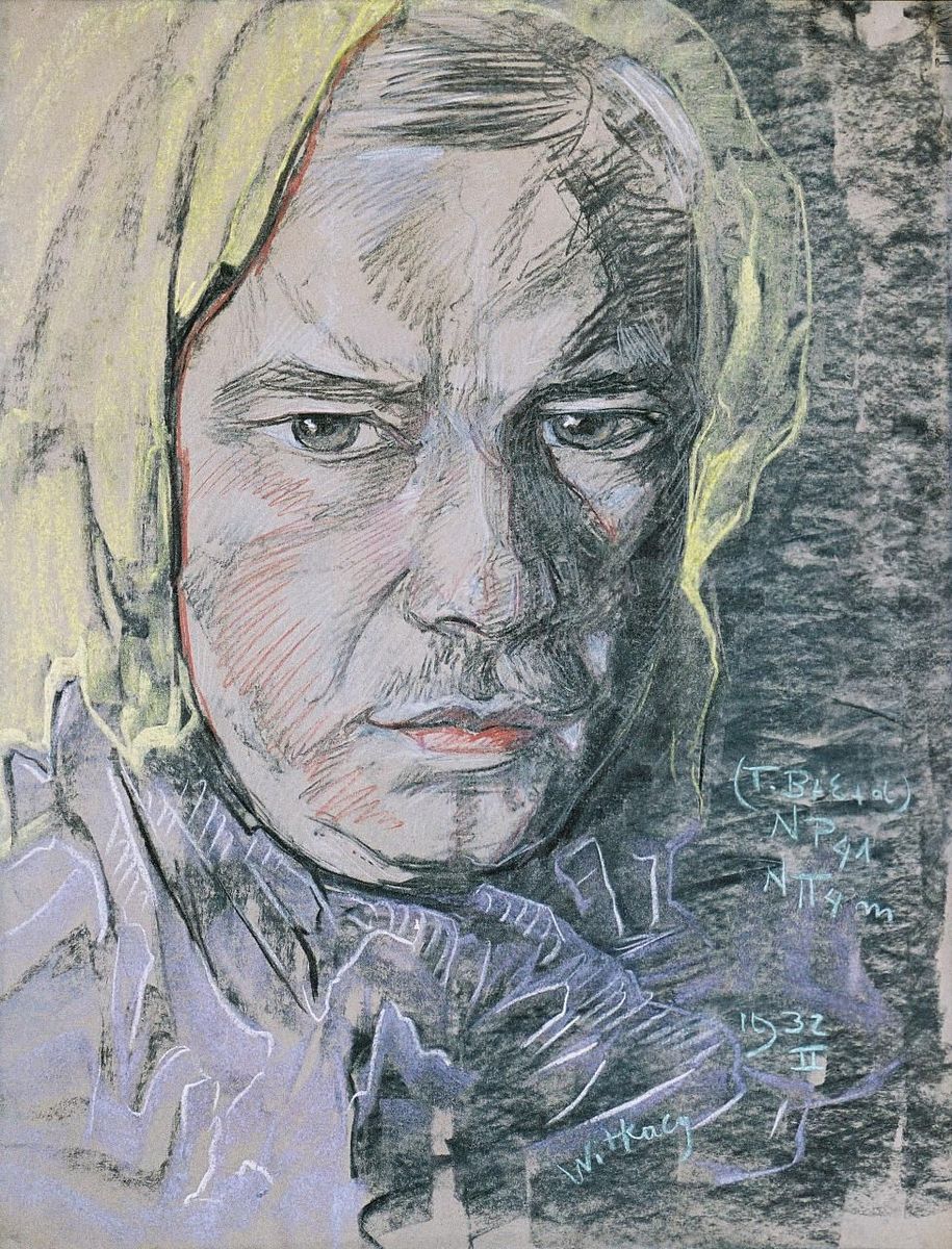 Portrait of a man with a headscarf Oil Painting by Stanislaw Ignacy Witkiewicz (Witkacy)