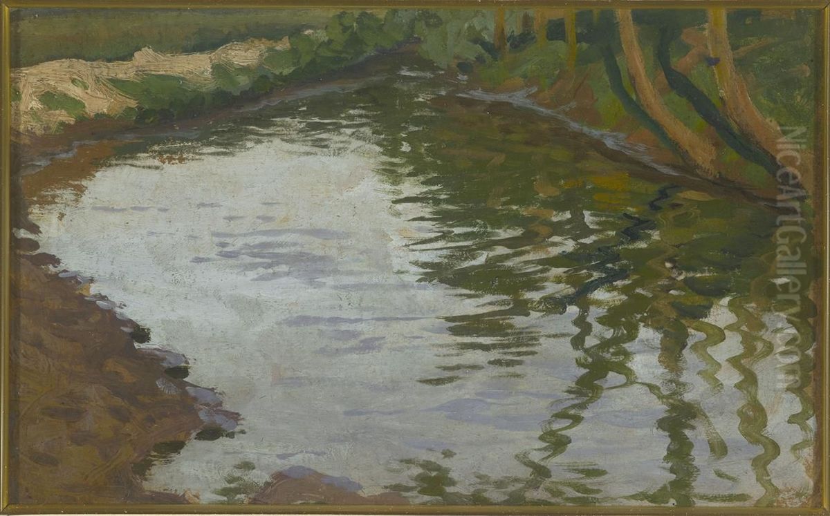 Studium wody - Olcza Oil Painting by Stanislaw Ignacy Witkiewicz (Witkacy)