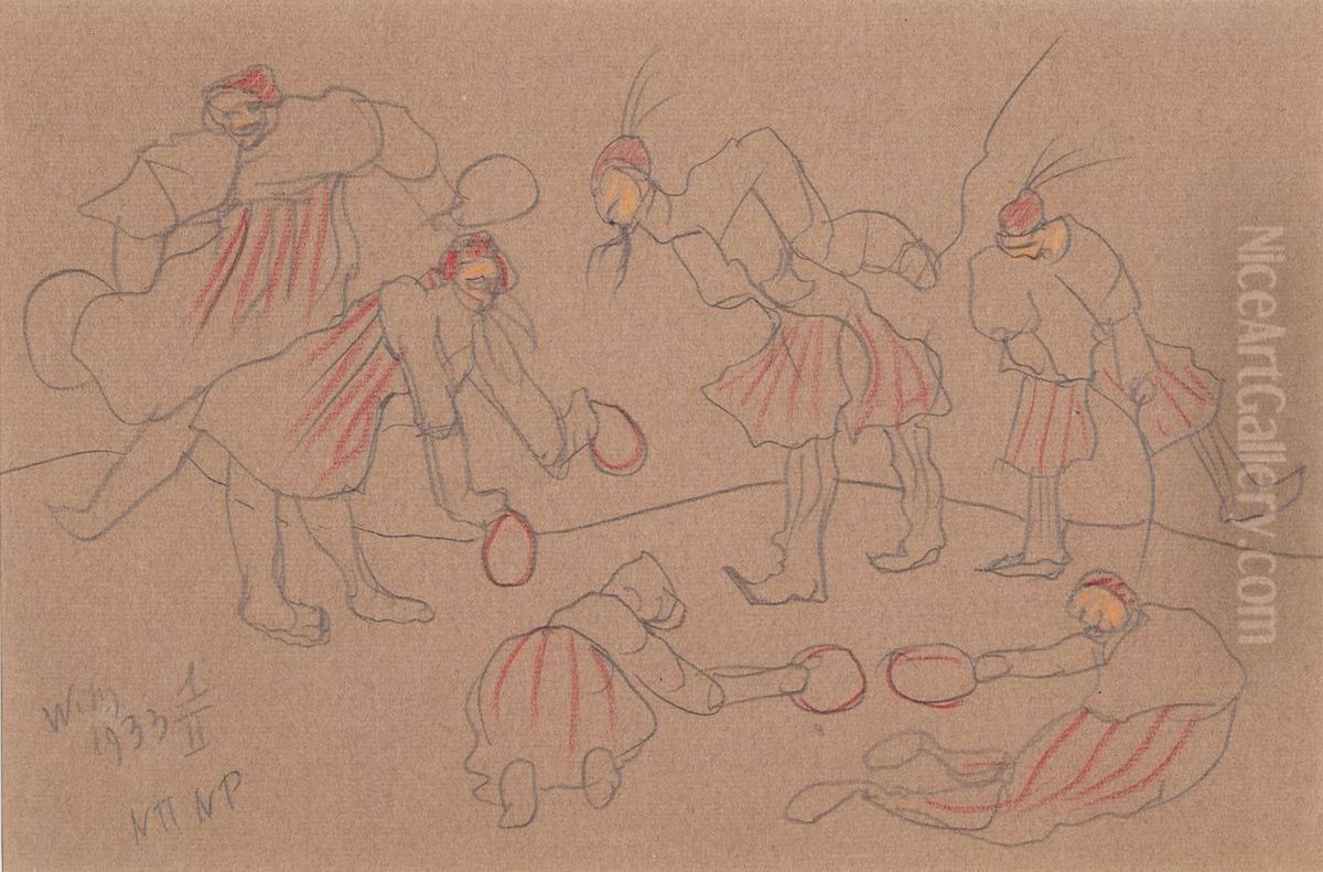 Taniec Oil Painting by Stanislaw Ignacy Witkiewicz (Witkacy)