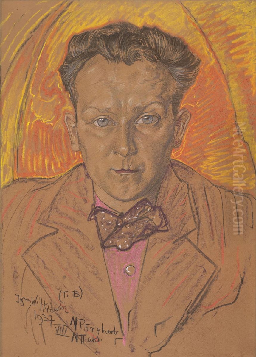 Portrait of Doctor Henryk Boreniok Oil Painting by Stanislaw Ignacy Witkiewicz (Witkacy)