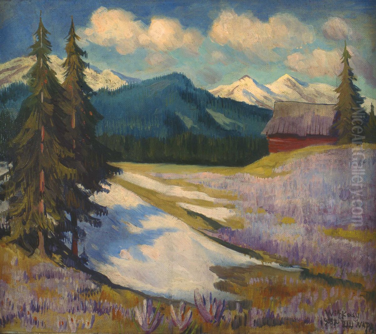 Wiosna w gorach Oil Painting by Stanislaw Ignacy Witkiewicz (Witkacy)