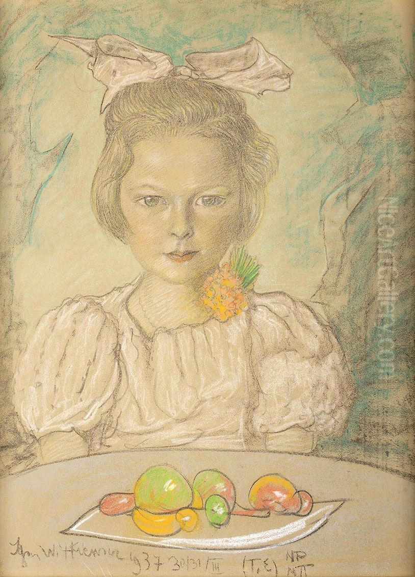 Portret dziewczynki Oil Painting by Stanislaw Ignacy Witkiewicz (Witkacy)