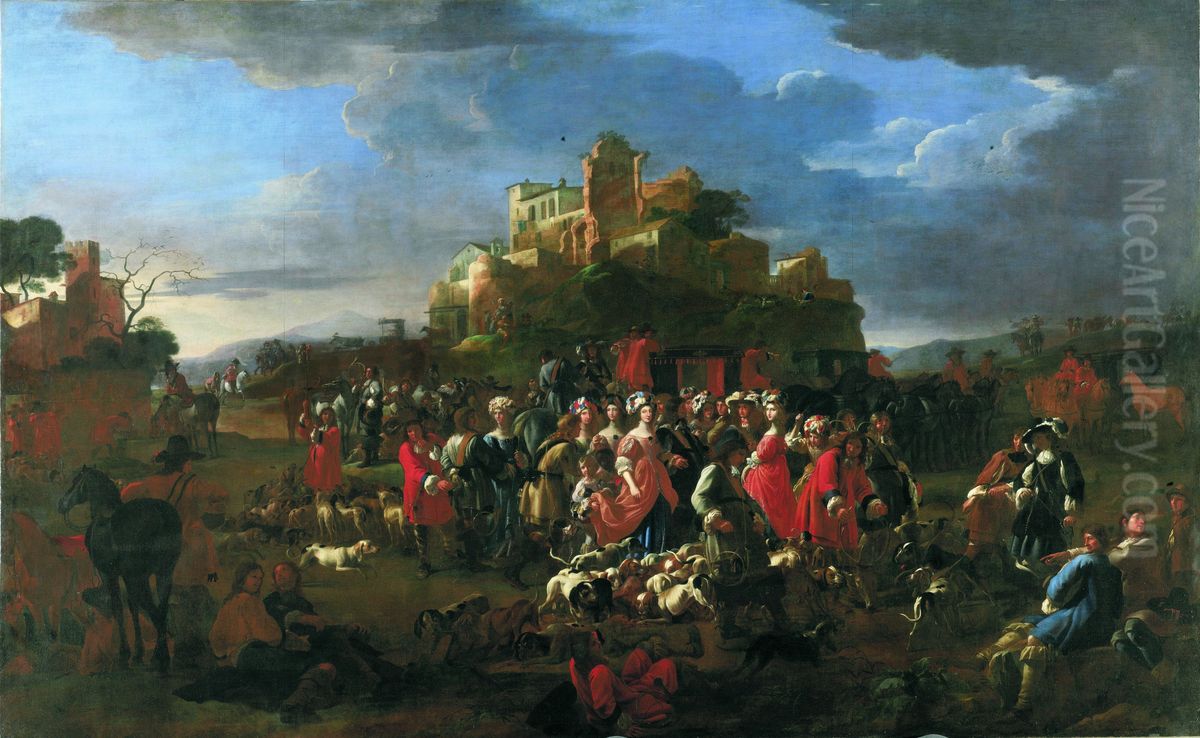 The hunt Oil Painting by Jan Miel