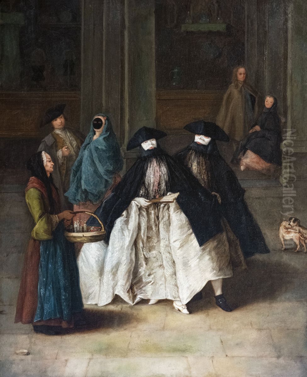 The Scent-Seller Oil Painting by Pietro Longhi