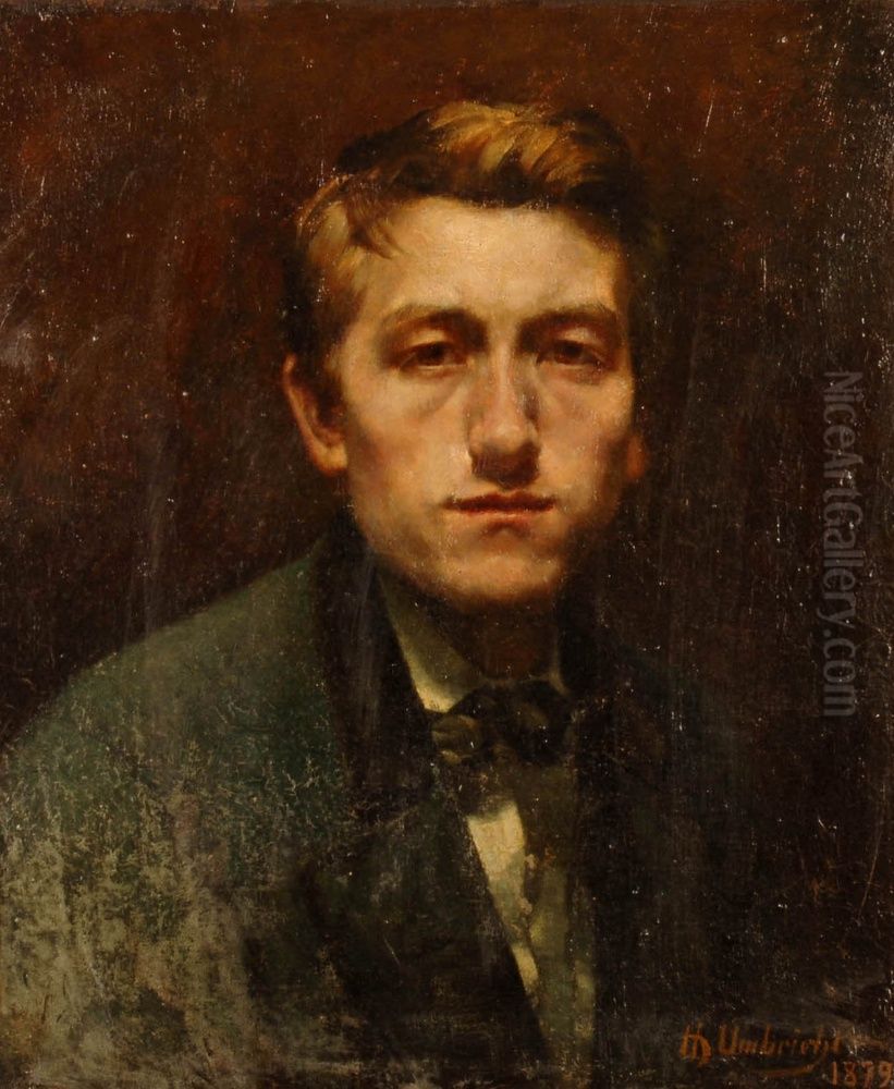 Self-portrait Oil Painting by Honore-Louis Umbricht