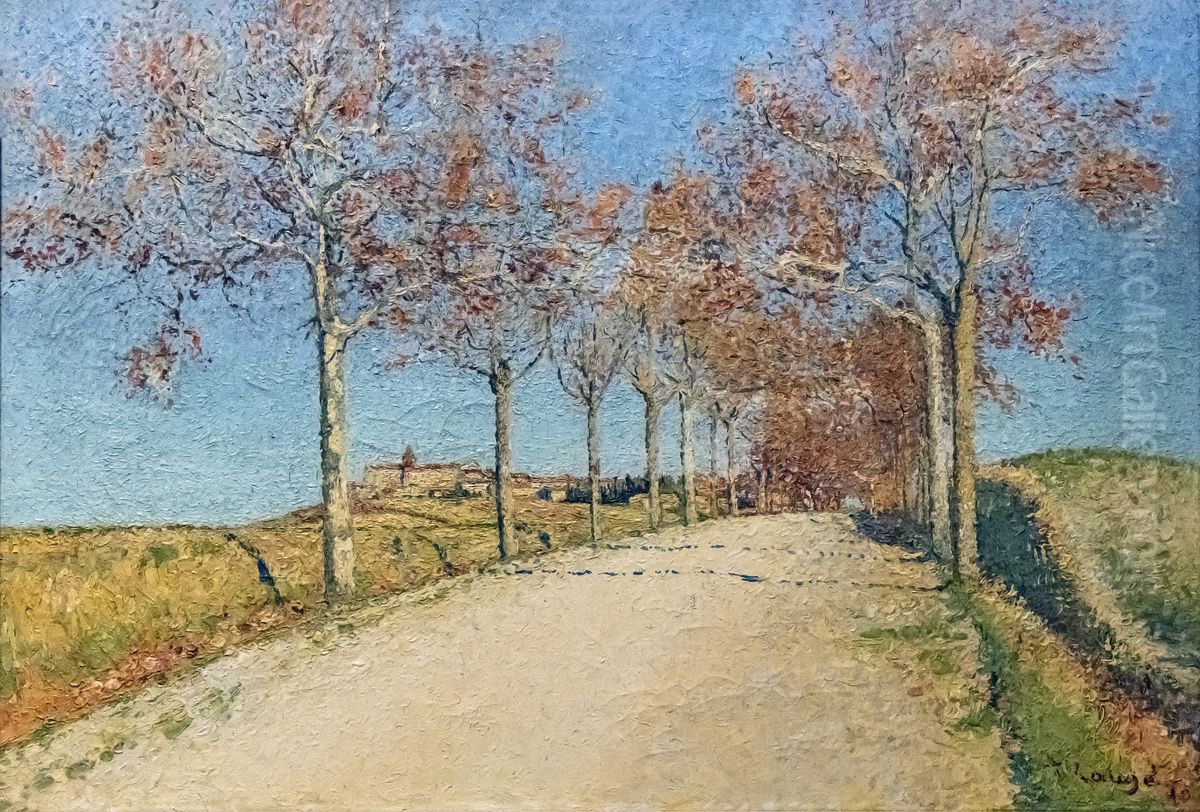 Cailhau road Oil Painting by Achille Lauge