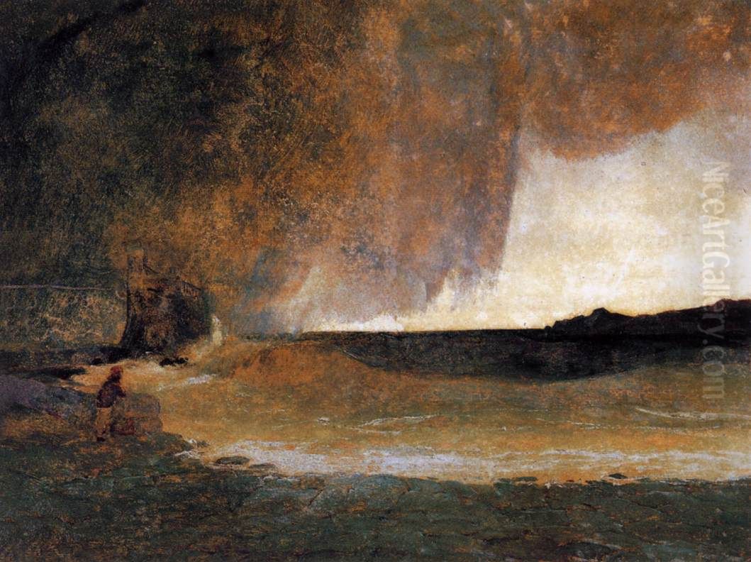 The Bay of Rapallo Oil Painting by Carl Blechen