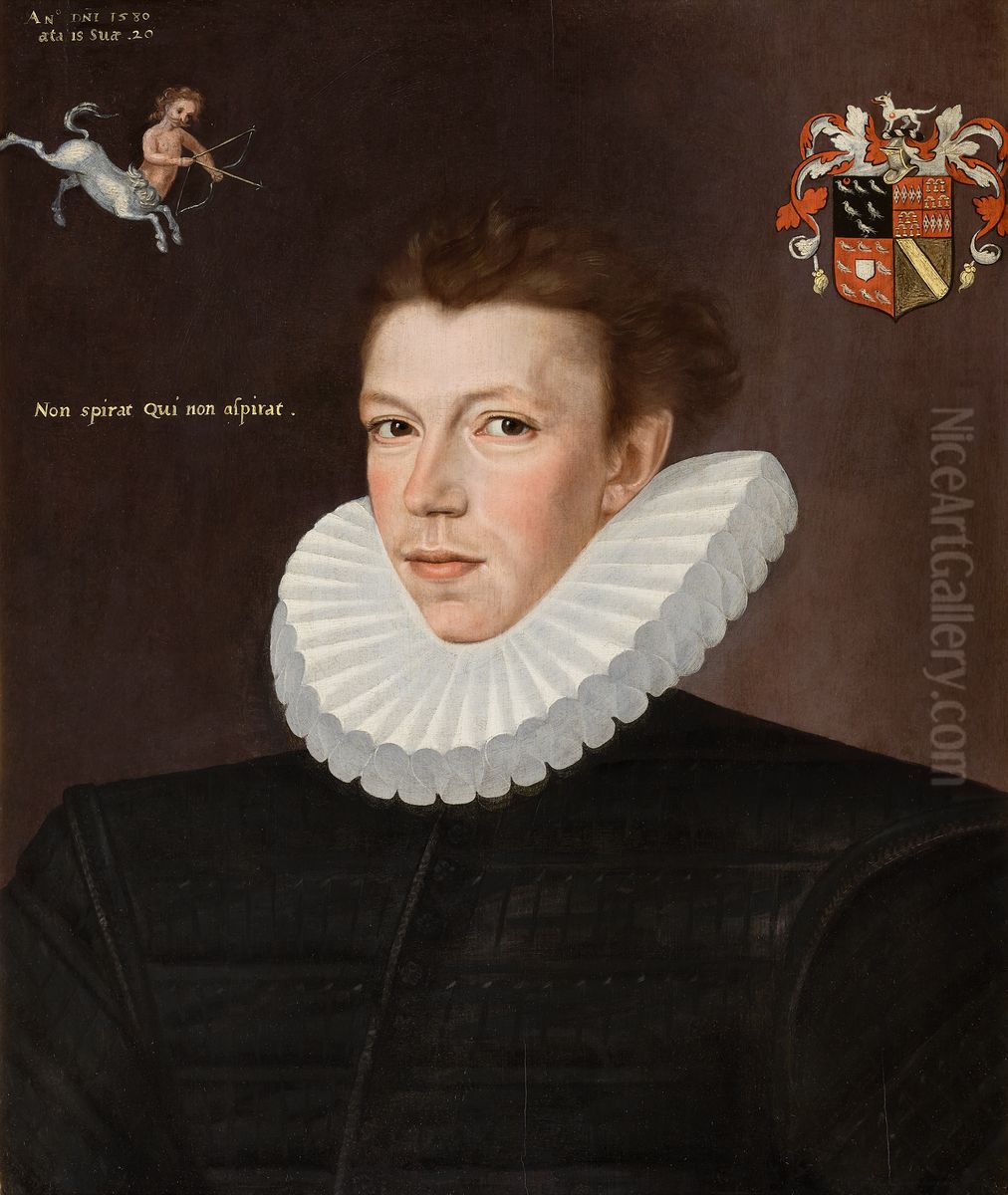 William Arundell (1561-1592) Oil Painting by George Gower