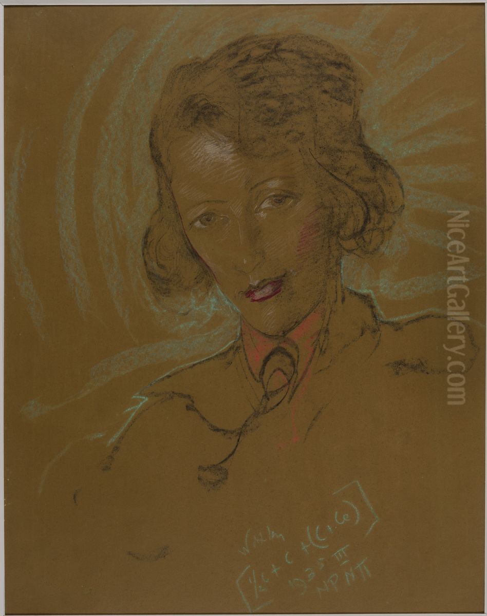 Asymetryczna Dama - Portret Eugenii Wyszomirskiej-Kuznickiej Oil Painting by Stanislaw Ignacy Witkiewicz (Witkacy)