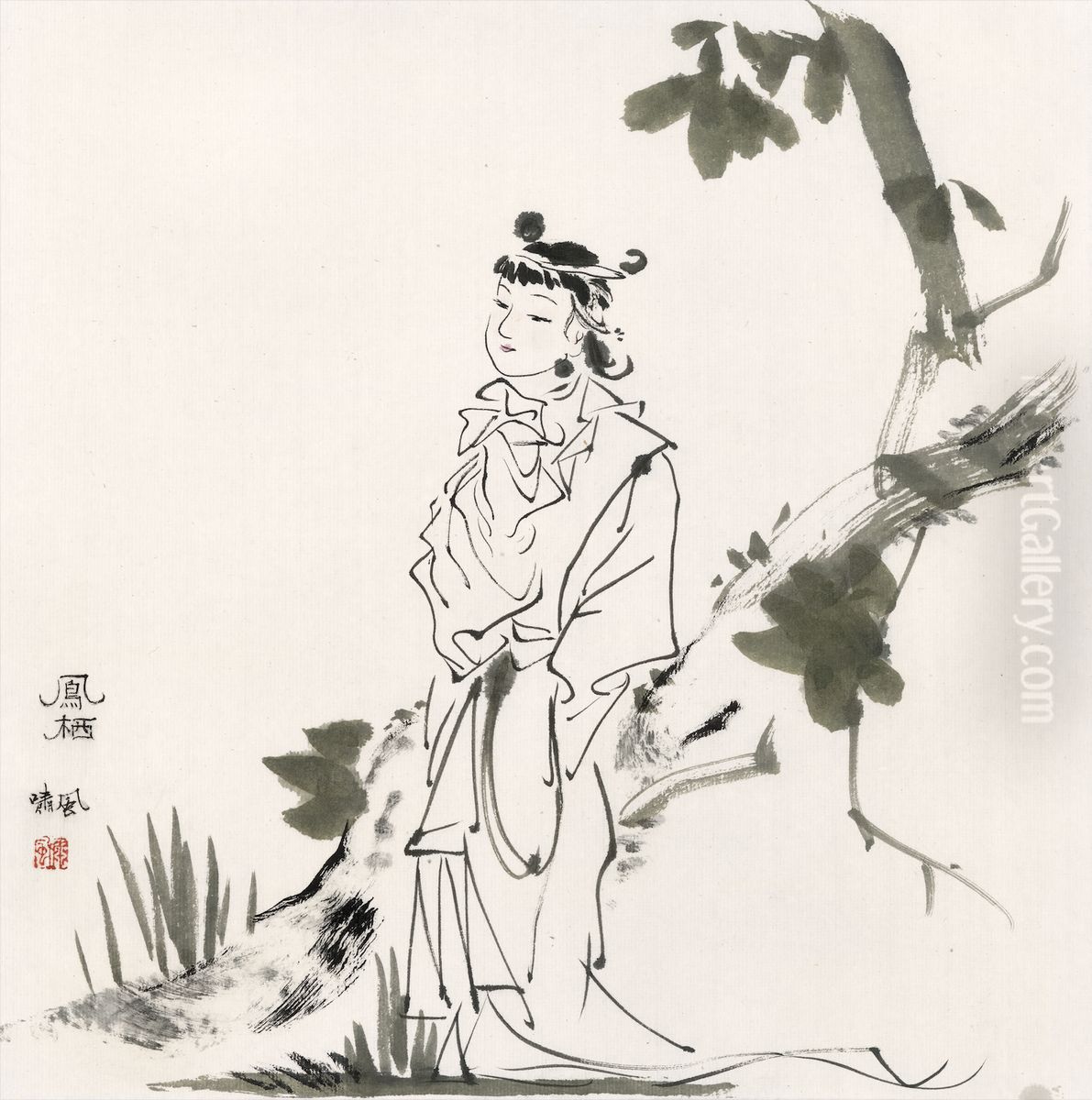 zhong wen: feng qi Oil Painting by Chen Xiaofeng