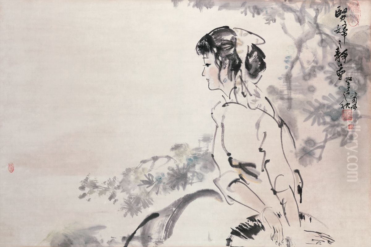 zhong wen: xian fu zhi jing Oil Painting by Chen Xiaofeng