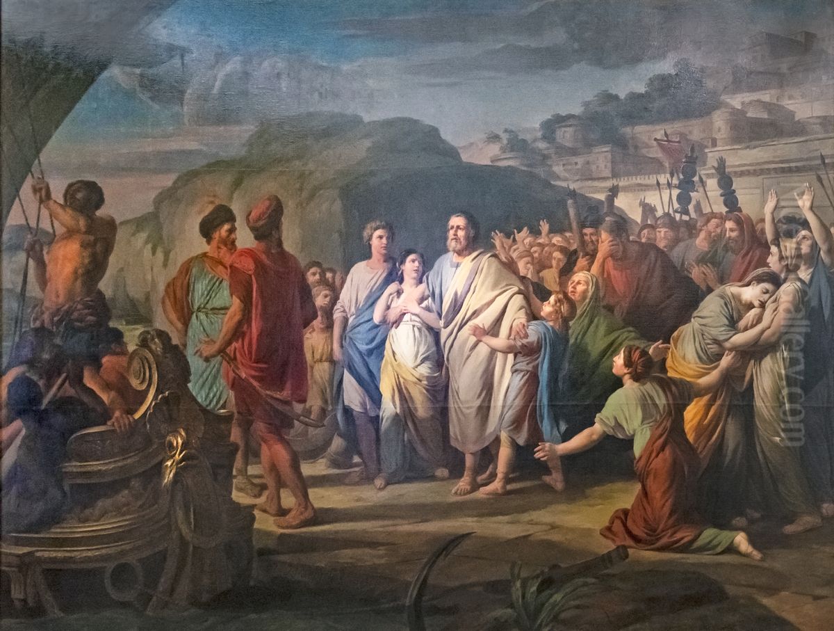 Regulus returning to CarthageFrancais:Regulus retournant a CarthageItaliano:Regulus che ritorna a Cartagine Oil Painting by Nicolas Bernard Lepicie
