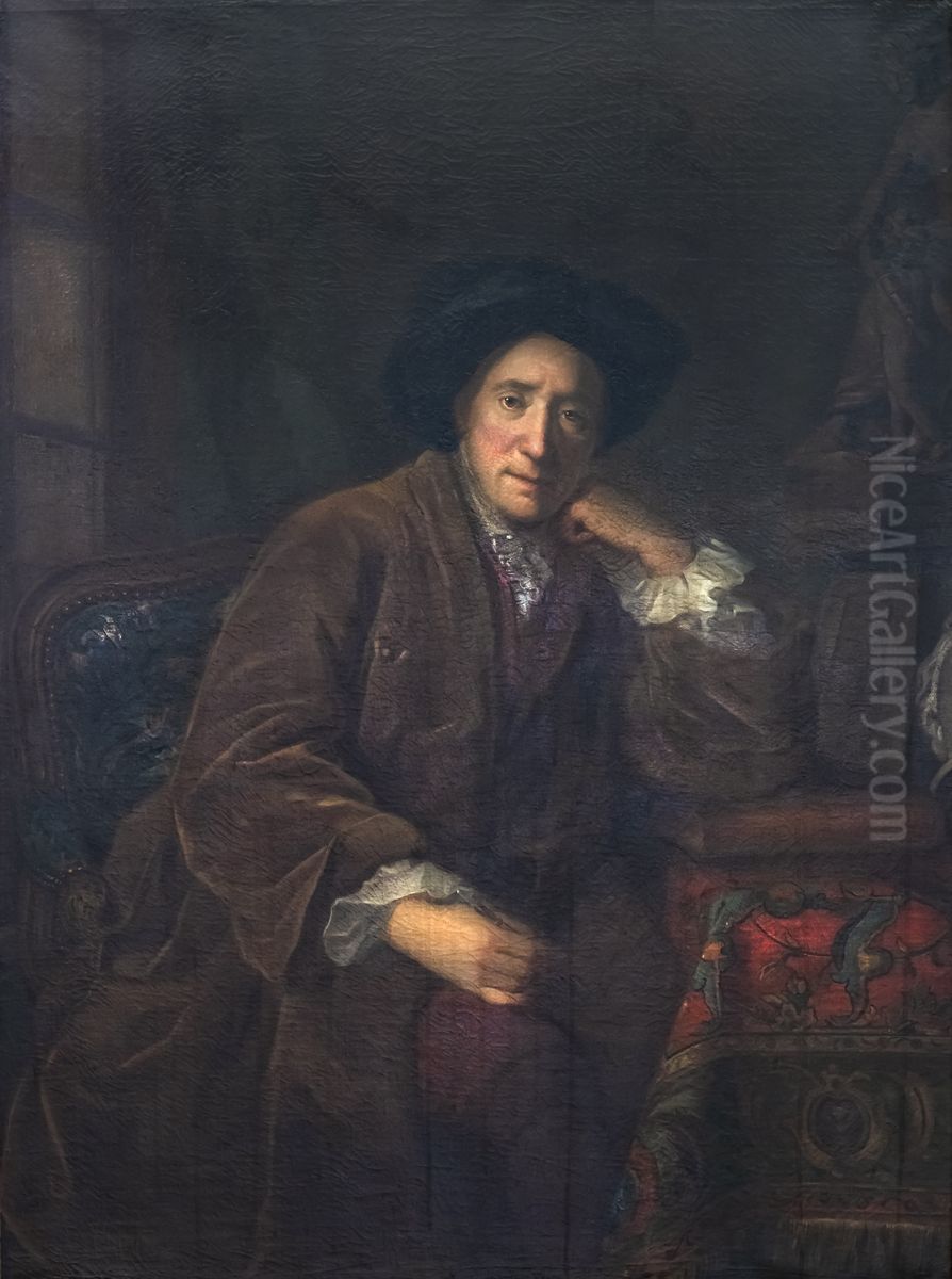 Portrait of Christian Seybold Oil Painting by Christian Seybold