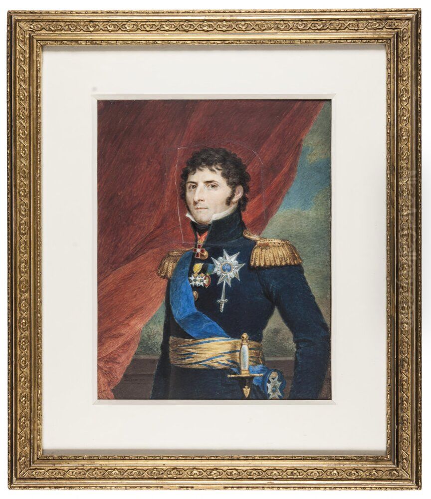 Carl XIV Johan, King of Sweden Oil Painting by Lorentz Svensson Sparrgren